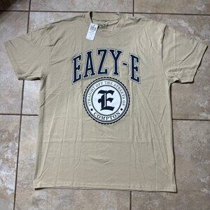 Eazy-E Men's T-Shirt XL Beige Cotton Heavyweight Graphic Print